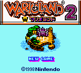 Wario Land II title screen for GameBoy Color